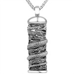 990 Pure Silver Openable Dragon Pillar Pendant